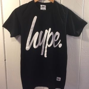 Hype Black Script Tee in Men